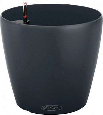 Вазон пластиковий Elho в наборі 21 Classico Color круглий 0,8л сірий (4008789131843)