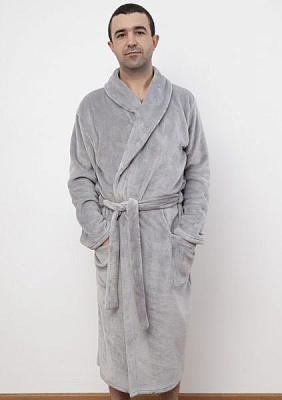 Халат мужской Roksana Вельсофт №1202/90148 р. XXL серый 