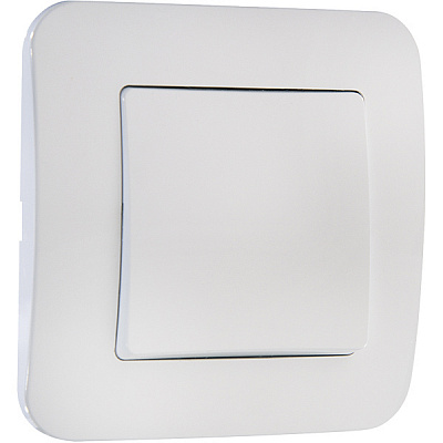 Вимикач одноклавішний Makel Lillium Natural без підсвітки 10 А 250В білий 55001