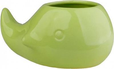 Кашпо керамическое Eterna 3102-8 кит фигурный зеленый 