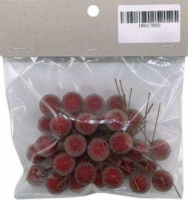 Набір новорічних декорацій Ягоди 15 см червоний EPI-A417002