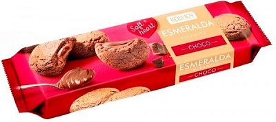 Печенье Roshen сдобное Эсмеральда soft heart choco 170 г (14 шт) 