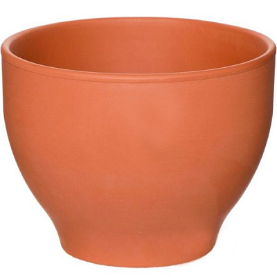 Горщик керамічний Каменный цветок Жасмін 1413 круглий 0,8л теракот