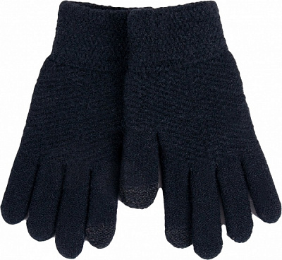 Варежки YO! RED-0085G-005C р.18 черный 