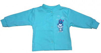 Кофточка детская унисекс Bambinelli р.56 бирюзовый с принтом Кф301-5 