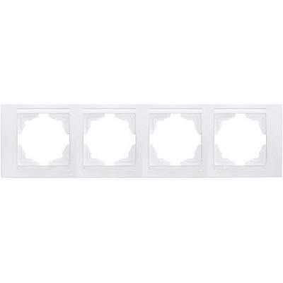 Рамка четырехместная Gunsan Moderna универсальная белый MD 29 11 145