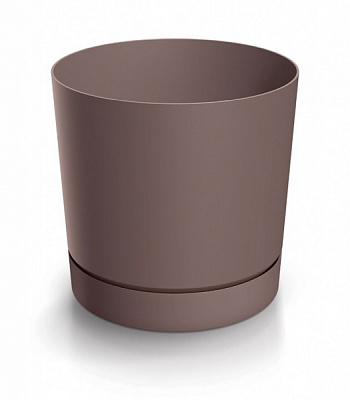 Горшок для цветов PRP Tubo P 150 мм с подставкой марсала круглый (66897-4985) 