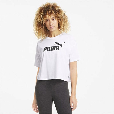 Футболка Puma ESS Cropped Logo Tee 58686602 XL белый