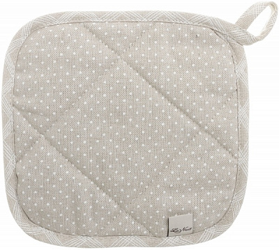 Прихватка Шале Горошек С Клеточкой 20x20 см бежевый La Nuit 