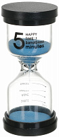 Часы песочные классический на 5 минут синий 4,5х10 см