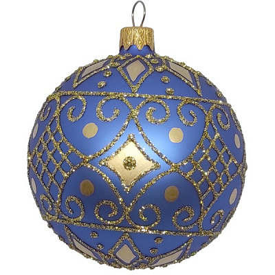 Шар новогодний 10142-2 80 мм синий