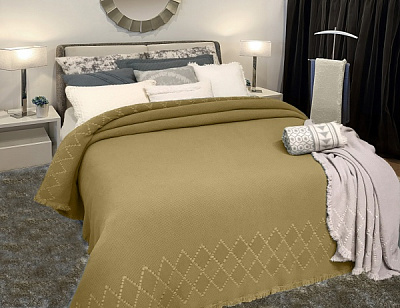 Покрывало Matilde 230x270 см La Nuit горчичный 