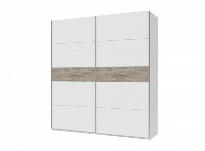 Двери для шкафа-купе G-Кайзер Альба 1/2 клондайк Doros 2200x2350 мм белый ДСП