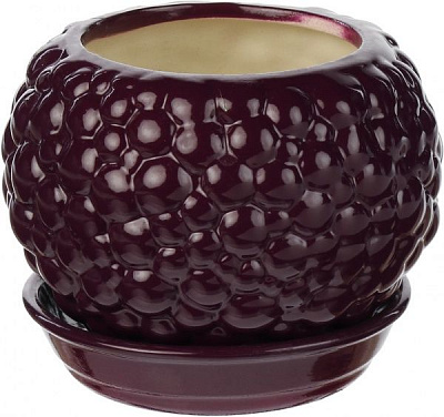 Горщик Оріана-Запоріжкераміка Куля bubble круглий 0,4л фіолетовий (037-3-171)