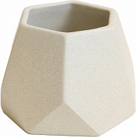 Вазон керамічний Оріана-Запоріжкераміка №2 крошка фігурний 0,35 л бежевий (074-2-001) 