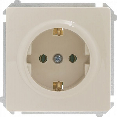 Розетка с заземлением Simon Basic без шторок кремовый BMGSz1.01/12