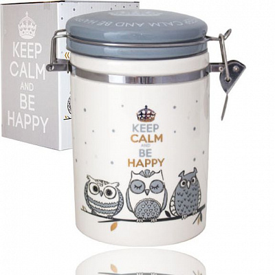Банка для сипучих 0,9 л Совушки 631-18 S&T