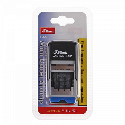 Міні-датер S-300 український 3 мм чорний корпус Shiny