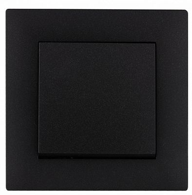 Выключатель перекрестный одноклавишный Makel Rizz без подсветки черный матовый 88054020