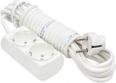 Удлинитель Borsan с заземлением 2 гн. белый 5 м BR-1552-5 