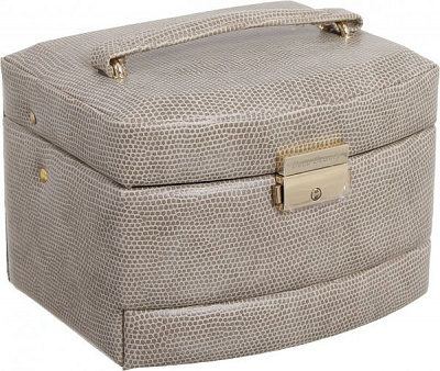 Шкатулка для украшений 16х13,5х12 см серая