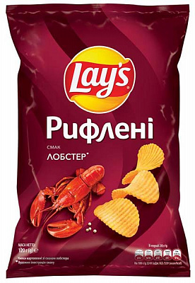 Чипсы Lays Лобстер рифленые 120 г