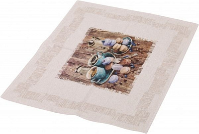 Рушник французький сніданок чай 47x60 см Білоруський льон коричневий