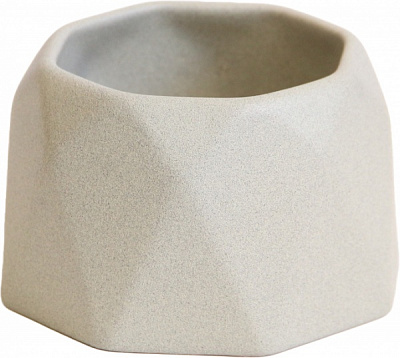 Вазон керамический Ориана-Запорожкерамика №1 крошка фигурный 0,35 л бежевый (074-1-001) 