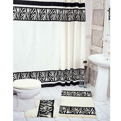Шторка для душа Vonaldi Zebra 180х200 см черная