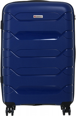 Чемодан Compass №XY007 M 59 л синий 60x41x24 см