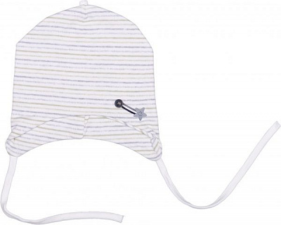 Шапочка дитяча для хлопчика Kraft 211-Т р.44-46 світло-сірий/білий/оливковий