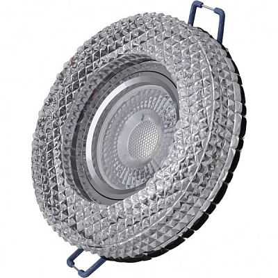 Светильник точечный с подсветкой MR16 3 Вт GU5.3 4500 К прозрачный/хром CR 0817 LED 3W 