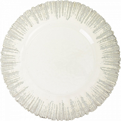 Блюдо AURA 33,5X1,3 см античное серебро Arda Cam 