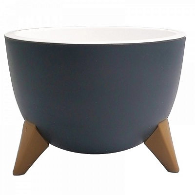 Горщик Serinova з дренажем на ніжках UFO N1 2 л антрацит (ALY601 anthracite)