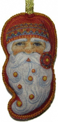 Підвіска фетрова Дід Мороз червоний 8,5 см