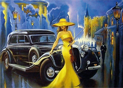 Картина Девушка в жёлтом 59,4x42 см Posterclub 