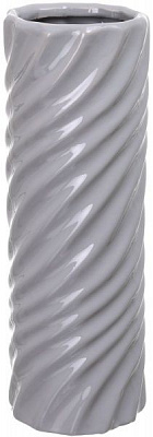 Ваза керамическая серая Space 10,5х10,5х30 см