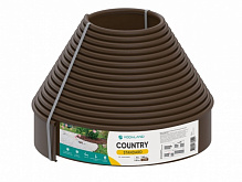 Бордюрна стрічка Vodaland Country Standard H100 коричневий 15 м (82952-15-BN)