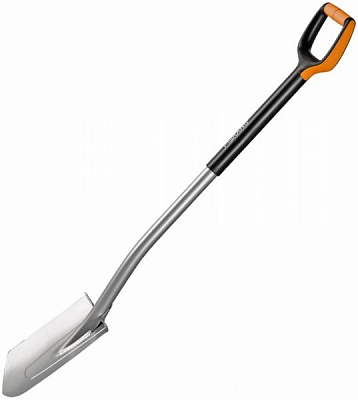 Лопата штыковая Fiskars Xact большая с черенком-ручкой 131483