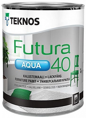 Емаль TEKNOS Futura AQUA 40 база 3 напівглянець 2,7л