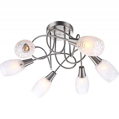 Люстра стельова Globo Avenue 6xE14 матовий нікель 54982-6D/54984-6D