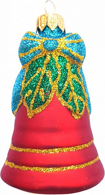 Елочная игрушка Юріта Колокольчик с бантом 1179М 8,9 см 