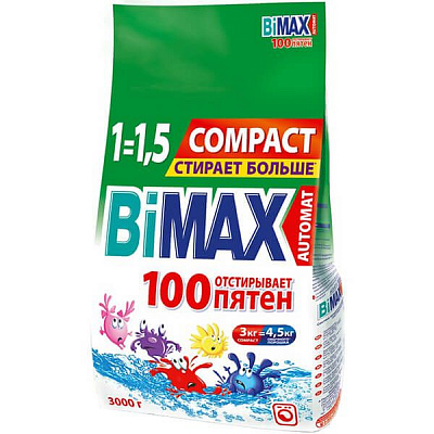 Стиральный порошок BiMax  100 плям автомат 3 кг