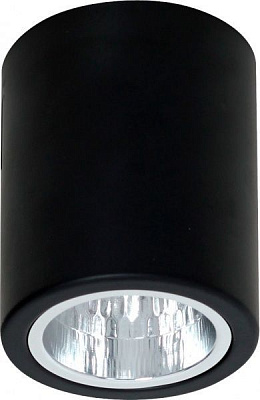 Светильник точечный Luminex Downlight round 60 Вт E27 черный 7237 