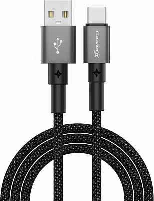 Кабель Grand-X USB — Type-C 1 м чорний (PC-08B)