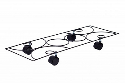 Подставка для цветов Shokoladka 21х61x10 см черный 