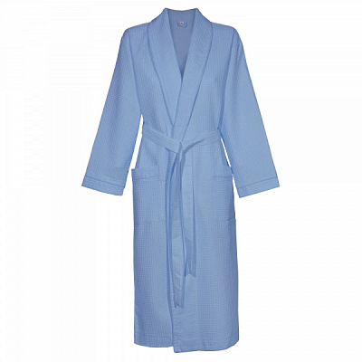 Халат вафельный Ярослав Люкс р. 52-54 серо-голубой