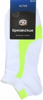 Шкарпетки чоловічі БЧК Active 2323 119 р. 25 біло-салатовий