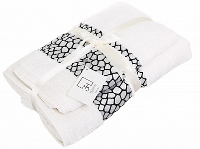 Набір рушників Rhomb 50х90+70х140 450г/м2 молочний Begenal