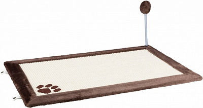 Когтеточка Trixie для котов килимок с мягкими пружинами сизаль/плюш темно-коричневый 70х45 см (4323)